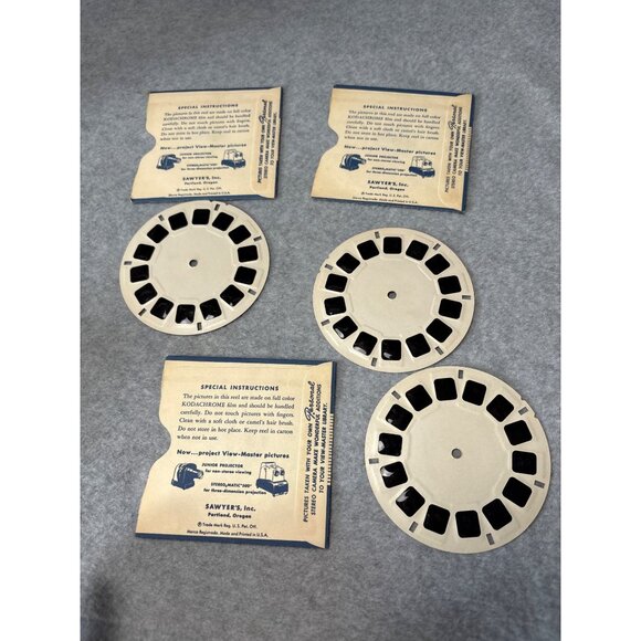 Vintage 1955 View-Master Reels Tarzan Finds A Son Jungle Adventure Set of 3 - Picture 6 of 8
